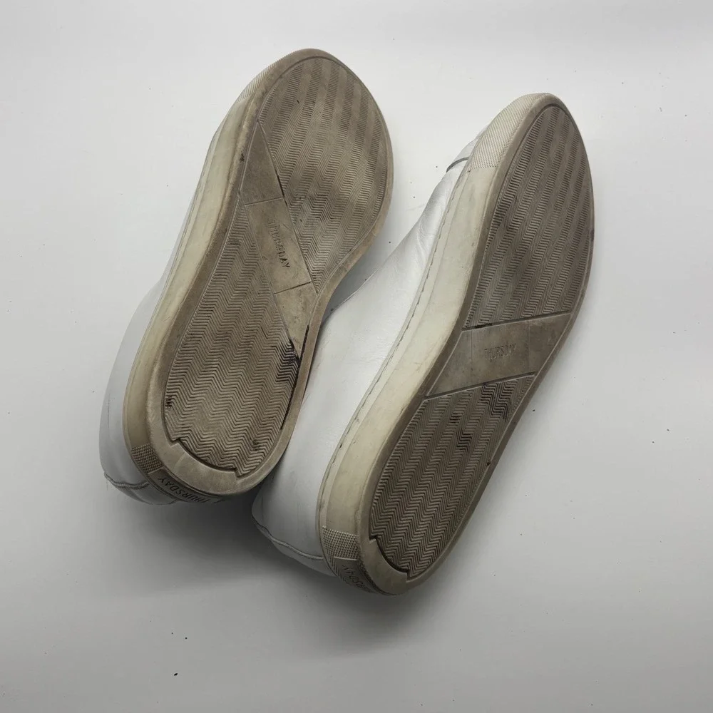 Thursday Boot Co Premier Low Top Matte White Leather Sneakers Mens 13W Everyday